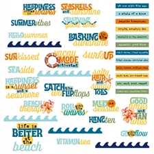49 and Market Chipboard Words - Beach Vibe
