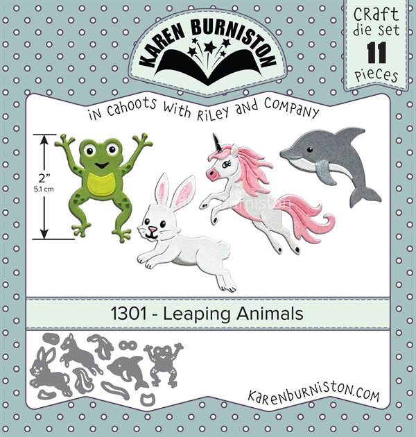 Karen Burniston Die - Leaping Animals