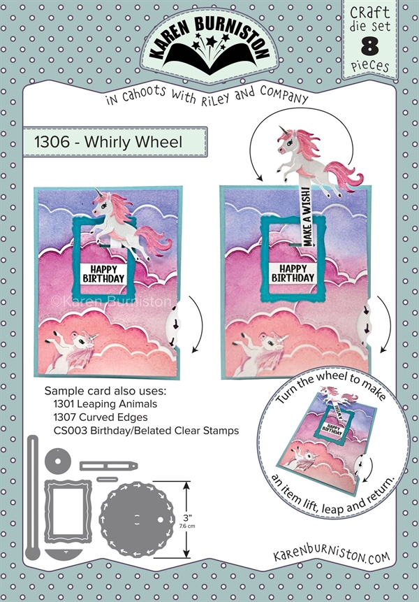 Karen Burniston Die - Whirly Wheel