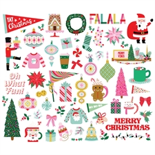 Simple Stories Die Cuts - Bits & Pieces / Hard Candy Christmas (62 pieces)