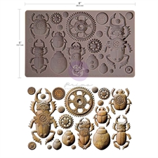 Prima / Finnabair Decor Mould 5x8" - Steampunk Beetles