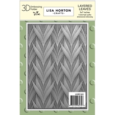 Lisa Horton Crafts Embossing Folder - Layered Leaves