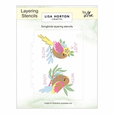 Lisa Horton Crafts Layering Stencils - Songbirds