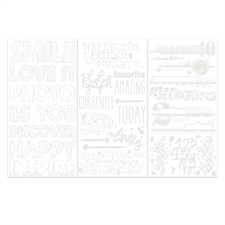 49 and Market Irresistible Rub-Ons - Words 6x12" (3 ark)