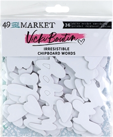 49 and Market Irresistible Chipboard - Words