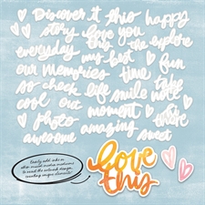 49 and Market Irresistible Chipboard - Words