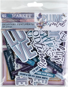 49 and Market Chipboard Sentiments - Plume & Petal
