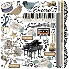 49 and Market All-in-One Kit 12x12" - Perfect Harmony (sæt m. papir og pynt)