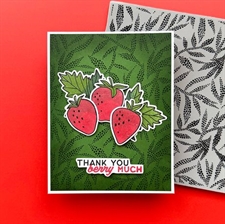 Simon Hurley Cling Stamp - Dotted Leaves