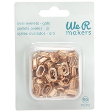 W R Makers EyeLets OVAL - Gold (50 pcs)