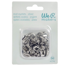 W R Makers EyeLets OVAL - Silver (50 pcs)
