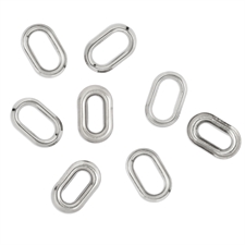W R Makers EyeLets OVAL - Silver (50 pcs)