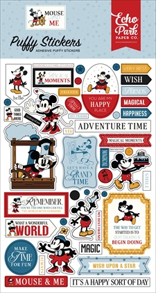 Echo Park Puffy Stickers - Mouse and Me