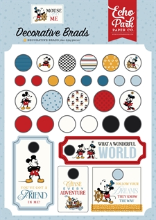 Echo Park Deco Brads - Mouse and Me