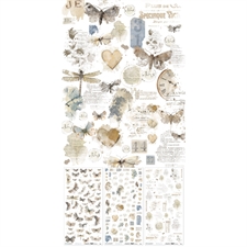 49 and Market Rub-On Transfer Set 6x12" - Faded Memory Lane / Butterflies & Blendables