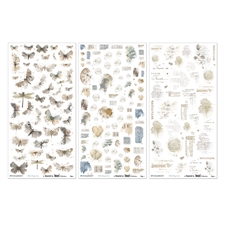 49 and Market Rub-On Transfer Set 6x12" - Faded Memory Lane / Butterflies & Blendables