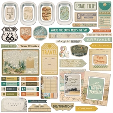 49 and Market Chipboard Set - Travel Diaries