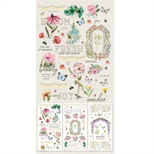 49 and Market Rub-On Transfer Set 6x12" - From the Garden