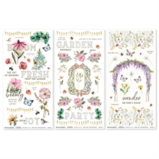 49 and Market Rub-On Transfer Set 6x12" - From the Garden