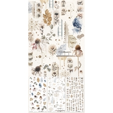 49 and Market Rub-On Transfer Set 6x12" - Faded Memory Lane / Essentials & Florals