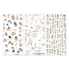 49 and Market Rub-On Transfer Set 6x12" - Faded Memory Lane / Essentials & Florals