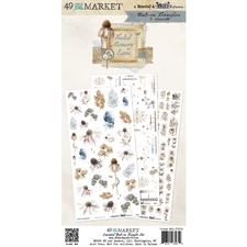 49 and Market Rub-On Transfer Set 6x12" - Faded Memory Lane / Essentials & Florals