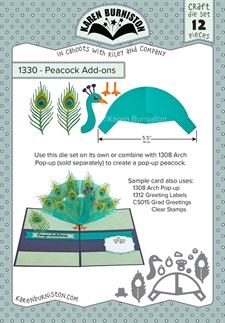 Karen Burniston Die - Peacock Add-On (for Arch Pop-Up)