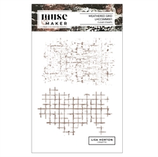 Lisa Horton Crafts Clear Stamp - Muse & Maker / Weathered Grid