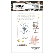 Lisa Horton Crafts Clear Stamp - Muse & Maker / Blotted Script