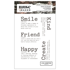 Lisa Horton Crafts Clear Stamp - Muse & Maker / Aged Glossary