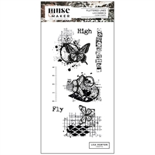 Lisa Horton Crafts Clear Stamp - Muse & Maker / Fluttered Lines