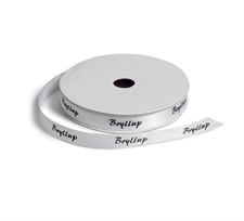 Satin Bånd m. Tryk - Bryllup / Hvid m. Sølv