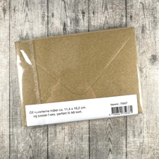 Danmore Hobby Kuverter i Kvistpapir - C6 Spidslukning (20 stk.)