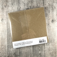 Danmore Hobby Kuverter i Kvistpapir - Kvadratisk 15,5x15,5 cm Spidslukning (20 stk.)
