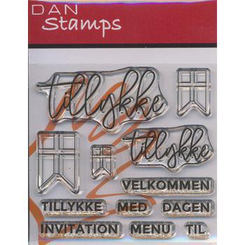 Dan Stamps Clearstamp - Tillykke