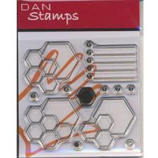 Dan Stamps Clearstamp - Organiseret (hexagoner)