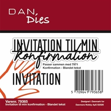 Dan Dies - Invitation til min Konfirmation (Blandet Tekst)