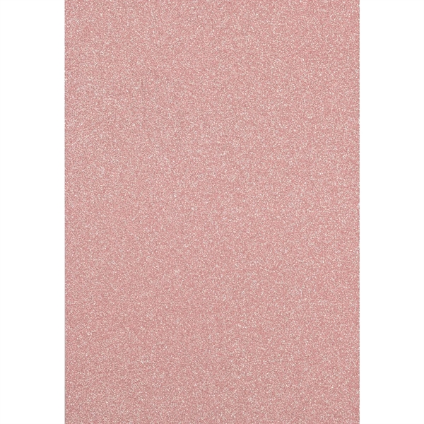 Florence Glitter Paper / Cardstock - Rose (A4)