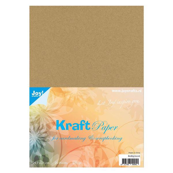 Joy! Crafts Cardstock A4 - Kraft (kvist) - 25 ark