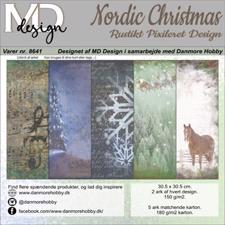 MD Design Papirpakke 12x12" - Nordic Christmas / Dark