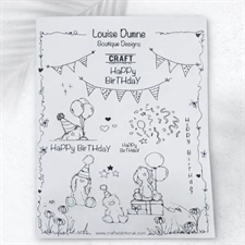 CraftAddictionUK Clear Stamp Set A5 - Cottontail Party Time