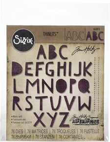 Sizzix Thinlits - Tim Holtz / Alphanumeric Cutout - Upper