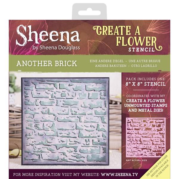 Crafters Companion Stencil 8x8" - Another Brick