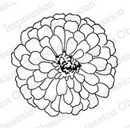 IO Stamps Cling Stamp - Zinnia Large