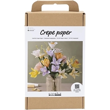 Crepepapir Blomster - DIY Kit / Forårsbuket