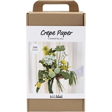 Crepepapir Blomster - Maxi DYI Kit / Grøn Buket