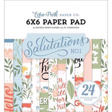Echo Park Paper Pad 6x6" - Salutations No. 1