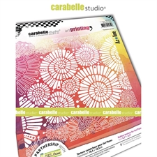 Carabelle Studio Art Printing RubberTexture Plate - Square / Fantaisie Spiralée