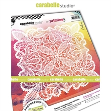 Carabelle Studio Art Printing RubberTexture Plate - Square / Napperon au Crochet