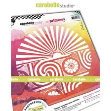 Carabelle Studio Art Printing RubberTexture Plate - Round / Les Soleil Brille